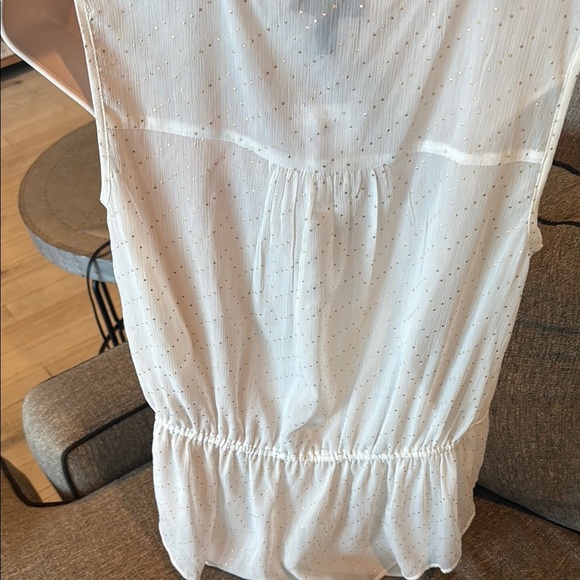 Jessica Simpson Cream Sleeveless Peplum Blouse - Picture 5 of 5